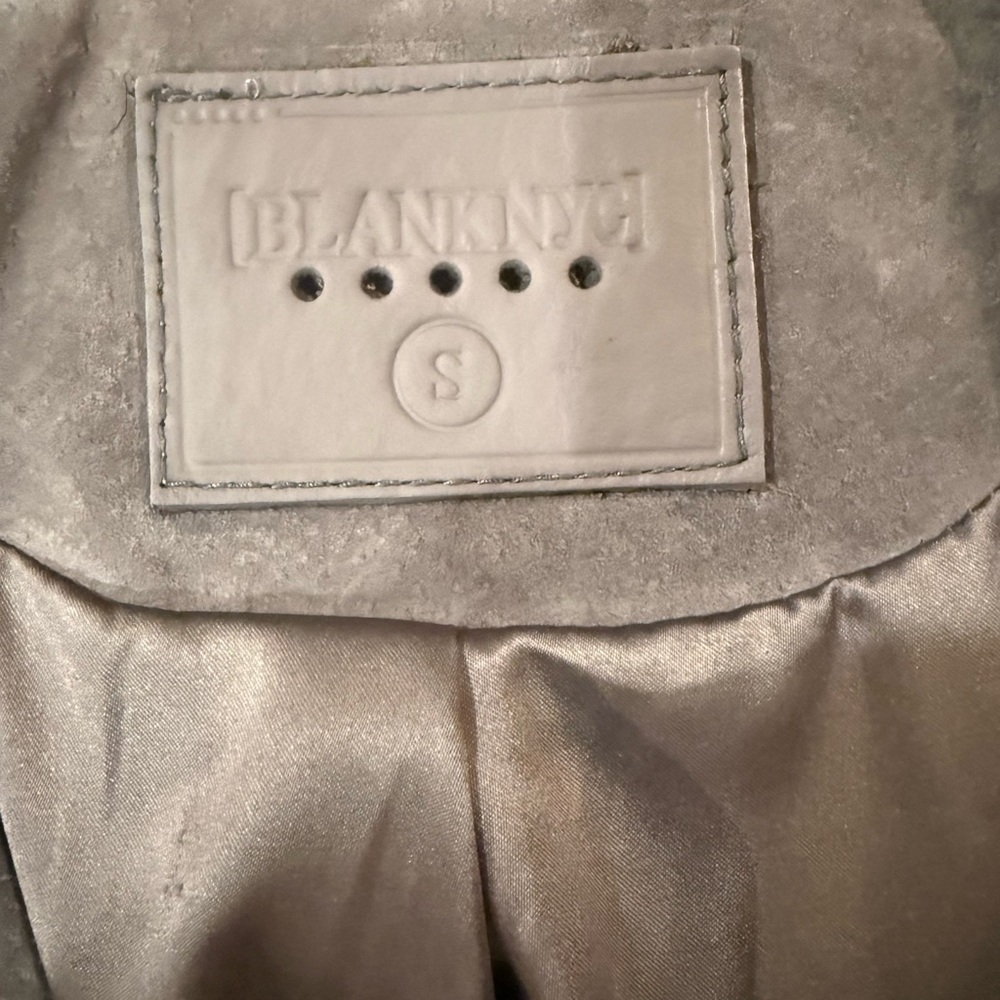 BLANKNYC Gray Faux Suede Moto Jacket Asymmetrical Zip Small - Picture 5 of 6